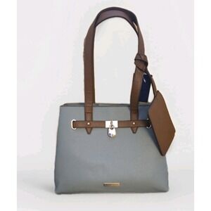 Beautiful NWT ADRIENNE VITTADINI Compartment Satchel Handbag + Pouch MSRP $190‎